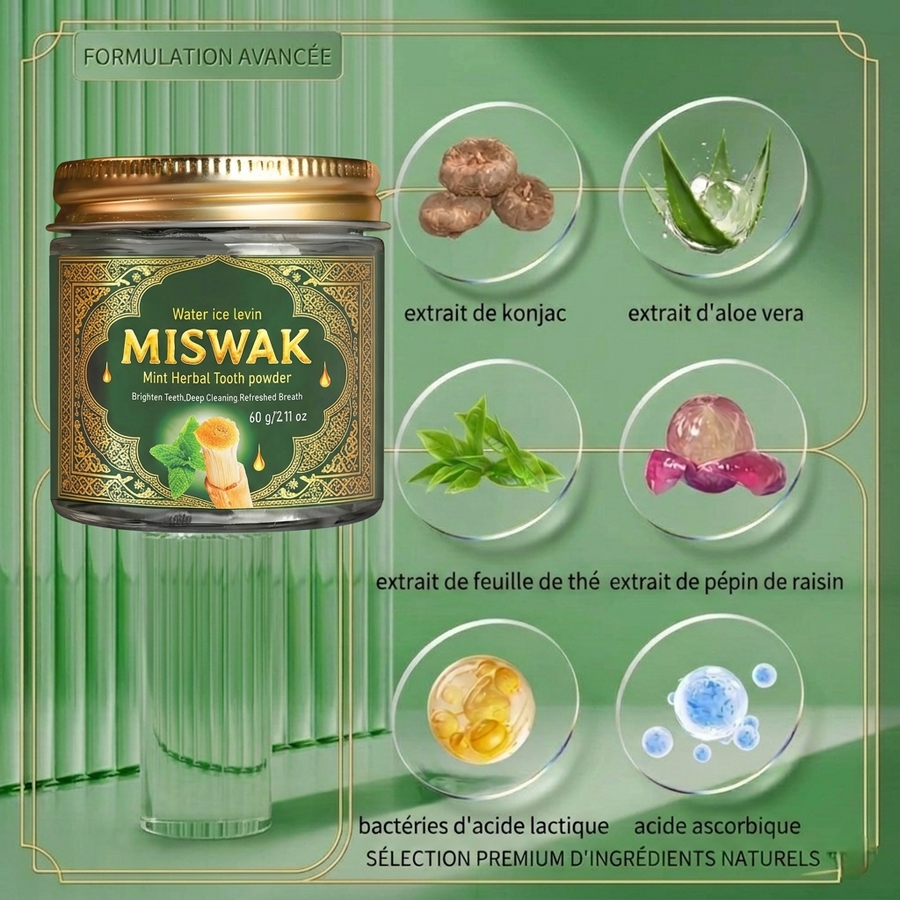 Miswak Powder Premium – Pureté Naturelle pour Vos Dents